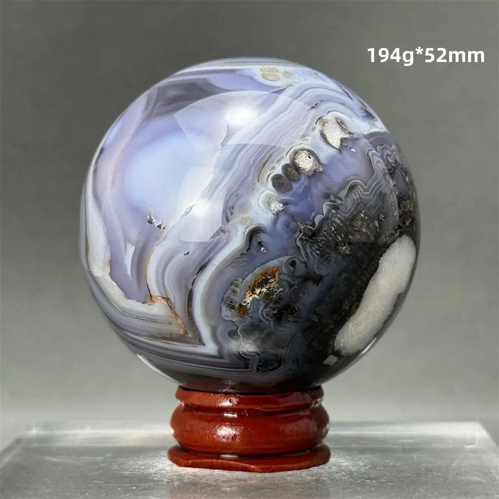 Blue Striped Agate Sphere