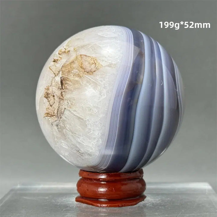 Blue Striped Agate Sphere