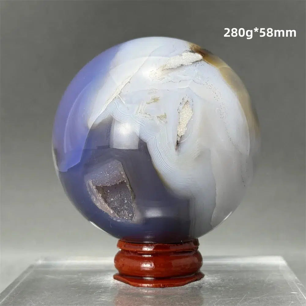 Blue Striped Agate Sphere