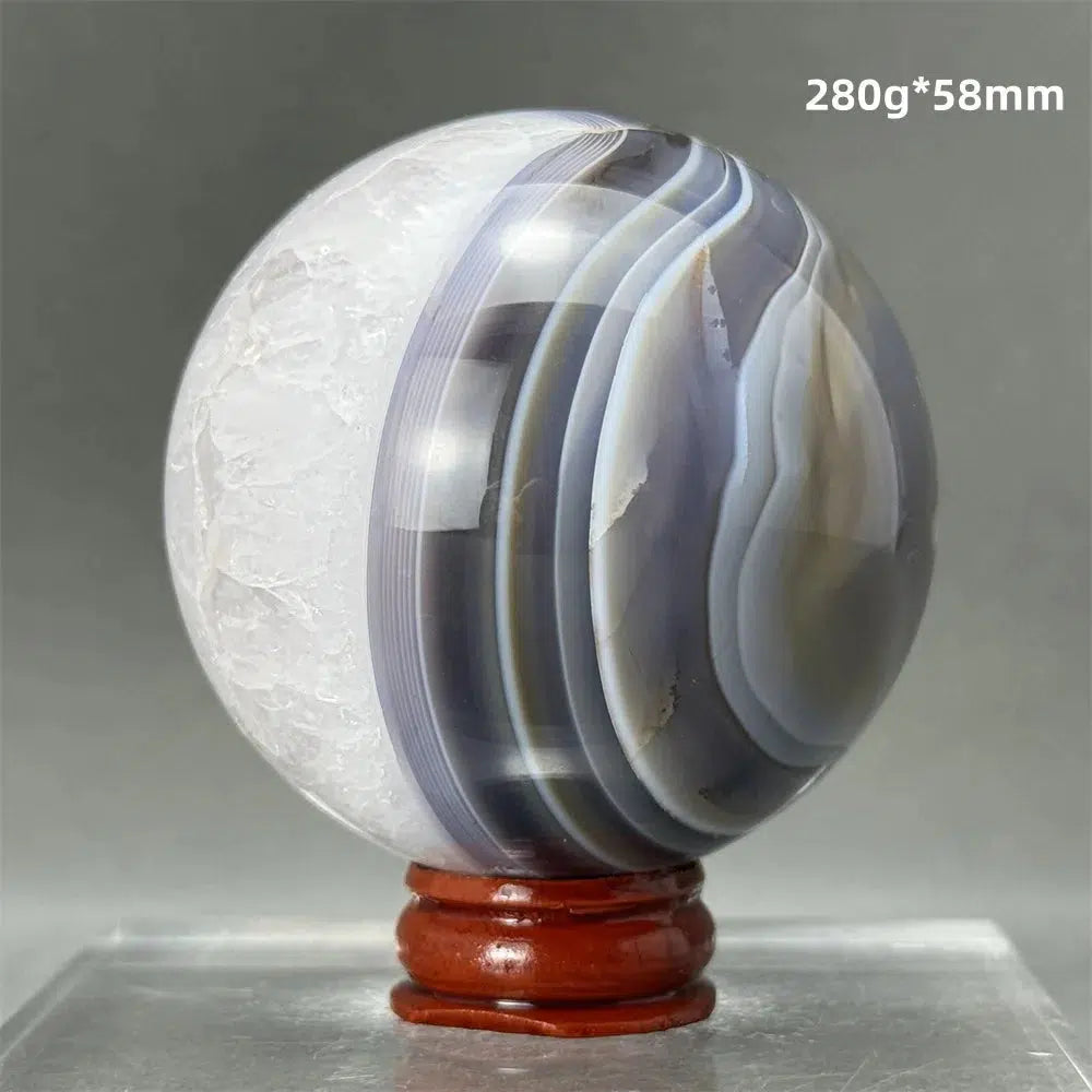 Blue Striped Agate Sphere