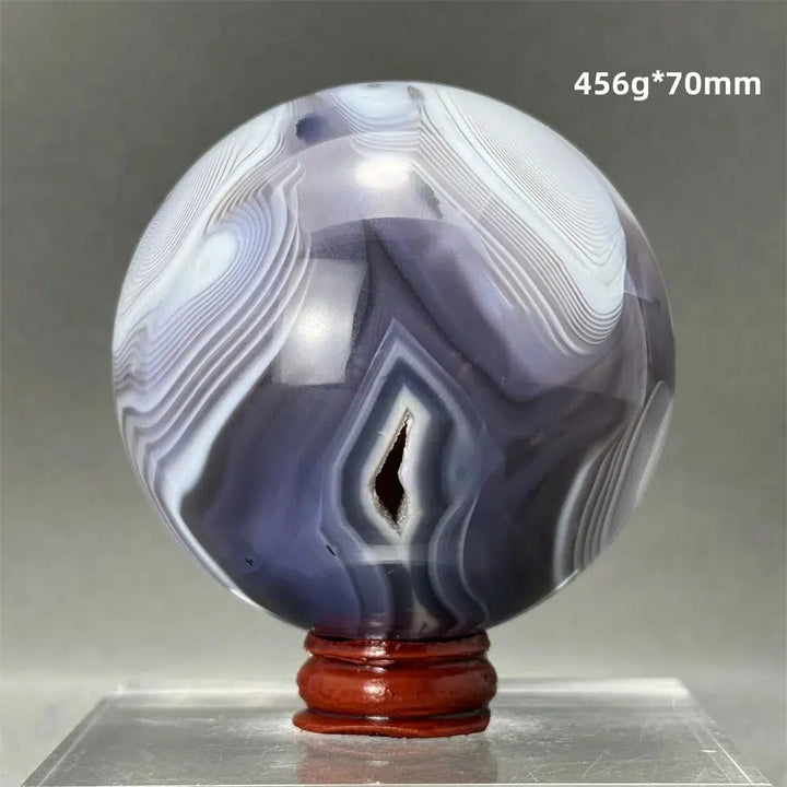 Blue Striped Agate Sphere