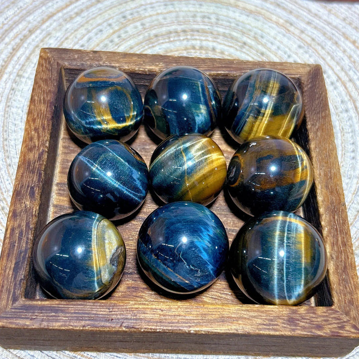 Blue Tiger Eye Flashy Sphere