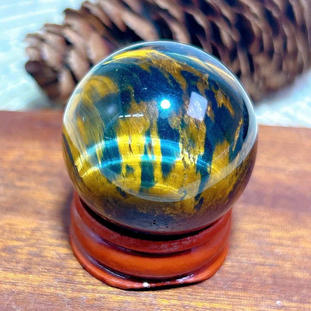 Blue Tiger Eye Flashy Sphere