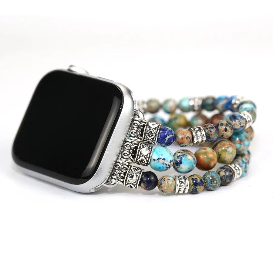 Bohemian “Blues” Beaded Smartwatch Band