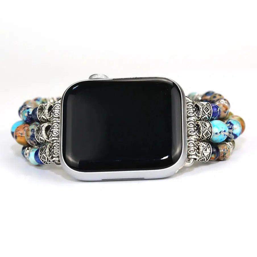 Bohemian “Blues” Beaded Smartwatch Band