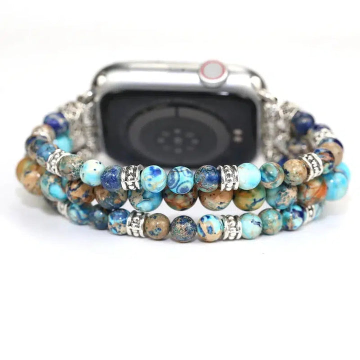 Bohemian “Blues” Beaded Smartwatch Band