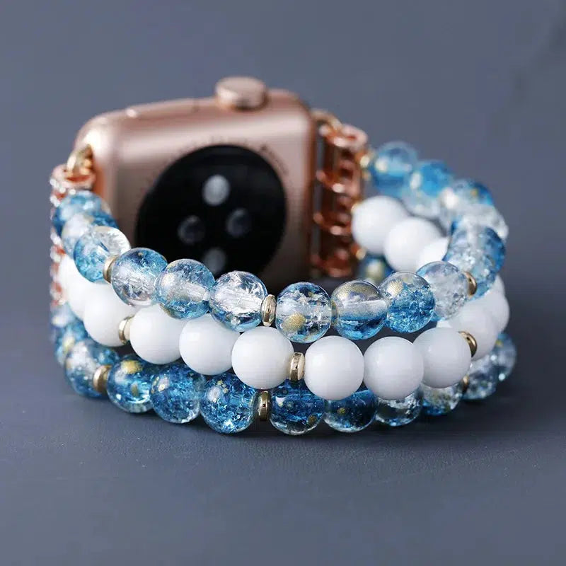 Bohemian Blues Beaded iWatch Band