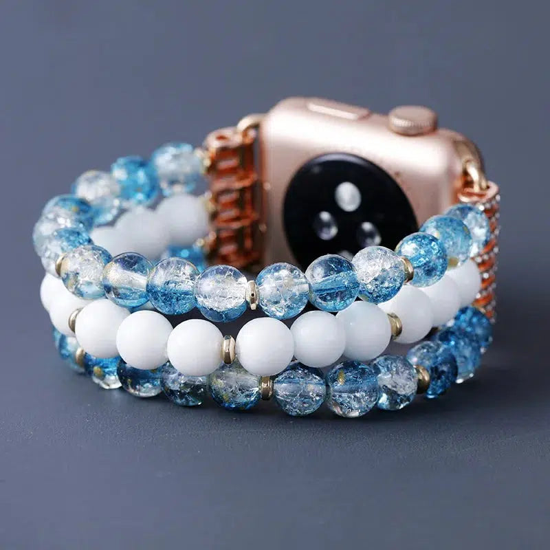 Bohemian Blues Beaded iWatch Band