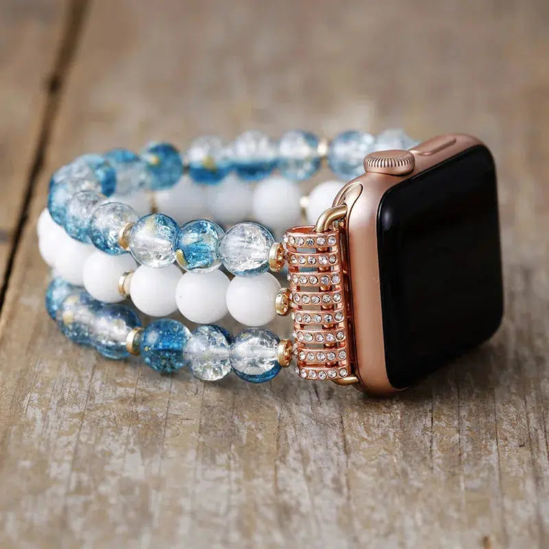 Bohemian Blues Beaded iWatch Band