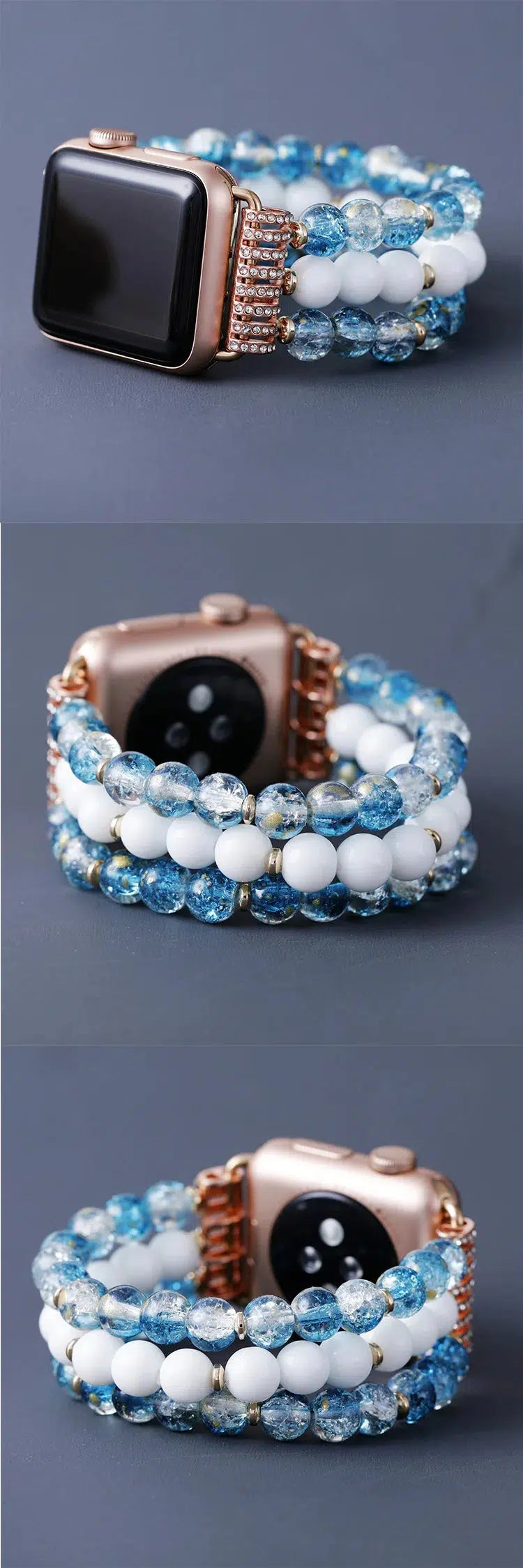 Bohemian Blues Beaded iWatch Band