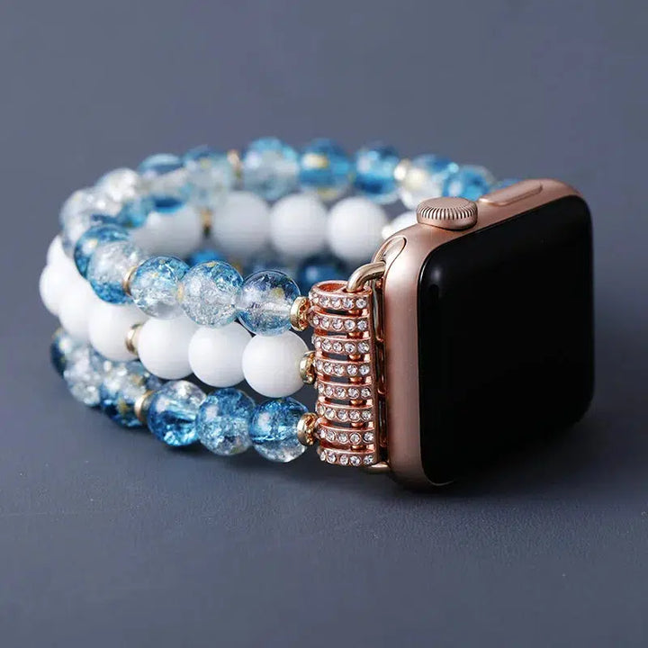 Bohemian Blues Beaded iWatch Band