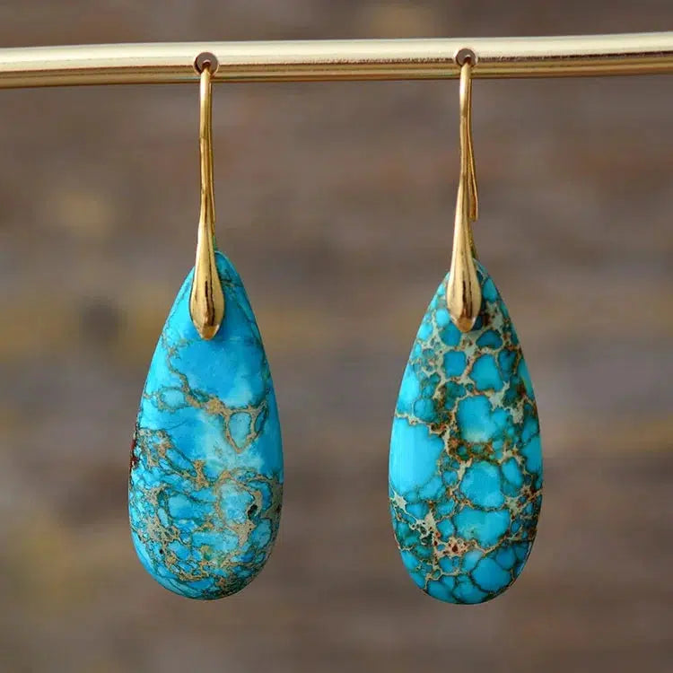 Bohemian Emperor Jasper Pendant Earrings