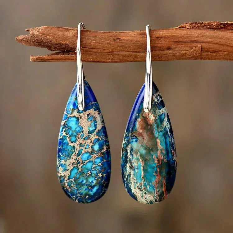 Bohemian Emperor Jasper Pendant Earrings