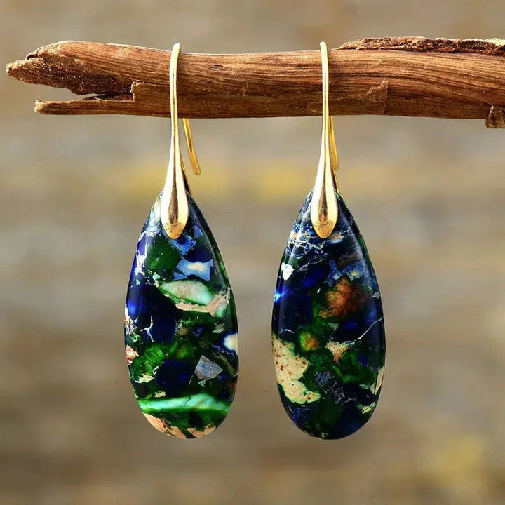 Bohemian Emperor Jasper Pendant Earrings