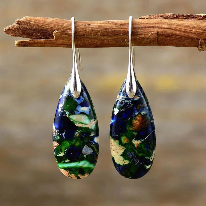 Bohemian Emperor Jasper Pendant Earrings