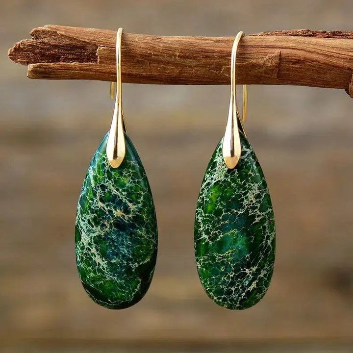 Bohemian Emperor Jasper Pendant Earrings