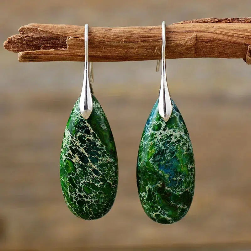 Bohemian Emperor Jasper Pendant Earrings