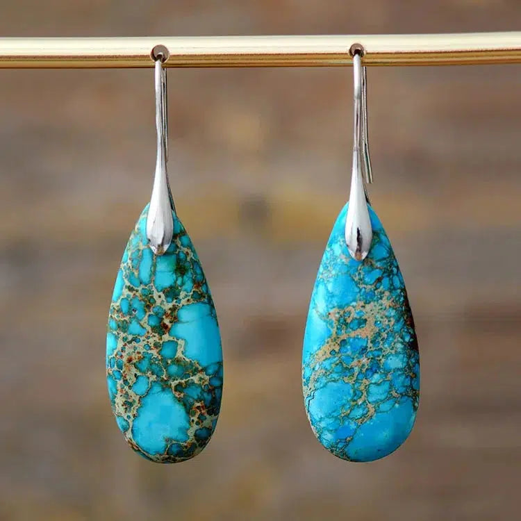 Bohemian Emperor Jasper Pendant Earrings