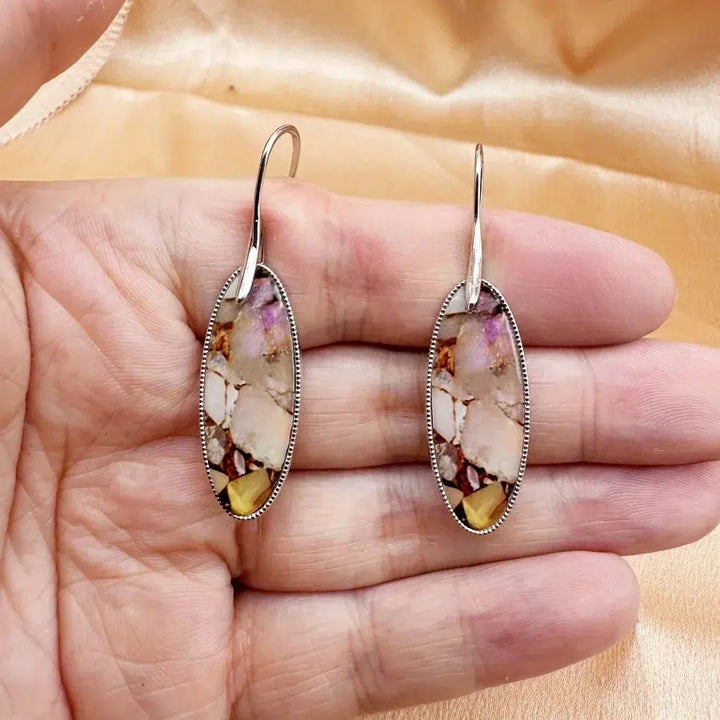 Bohemian Imperial Jasper Geometric Dangle Earrings