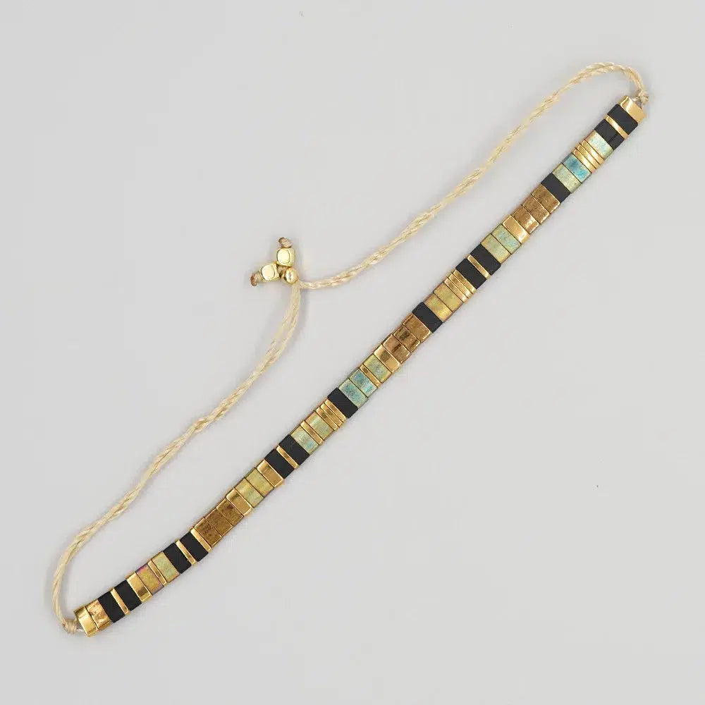 Bohemian Tila Beads Adjustable Bracelet