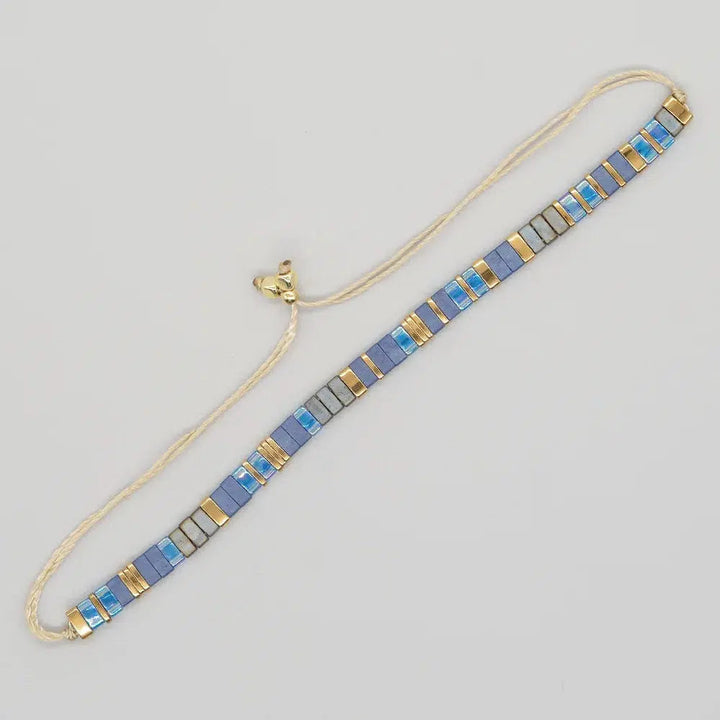 Bohemian Tila Beads Adjustable Bracelet