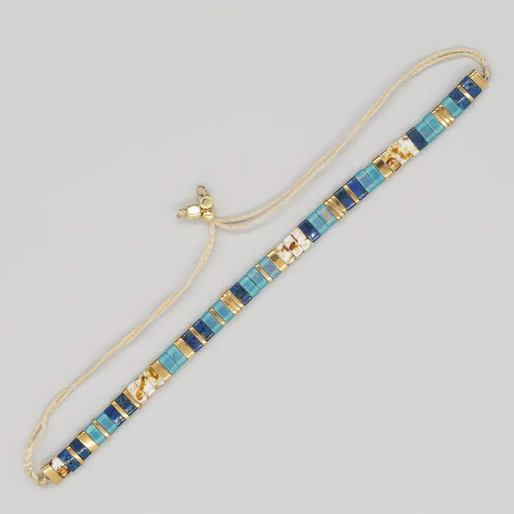 Bohemian Tila Beads Adjustable Bracelet