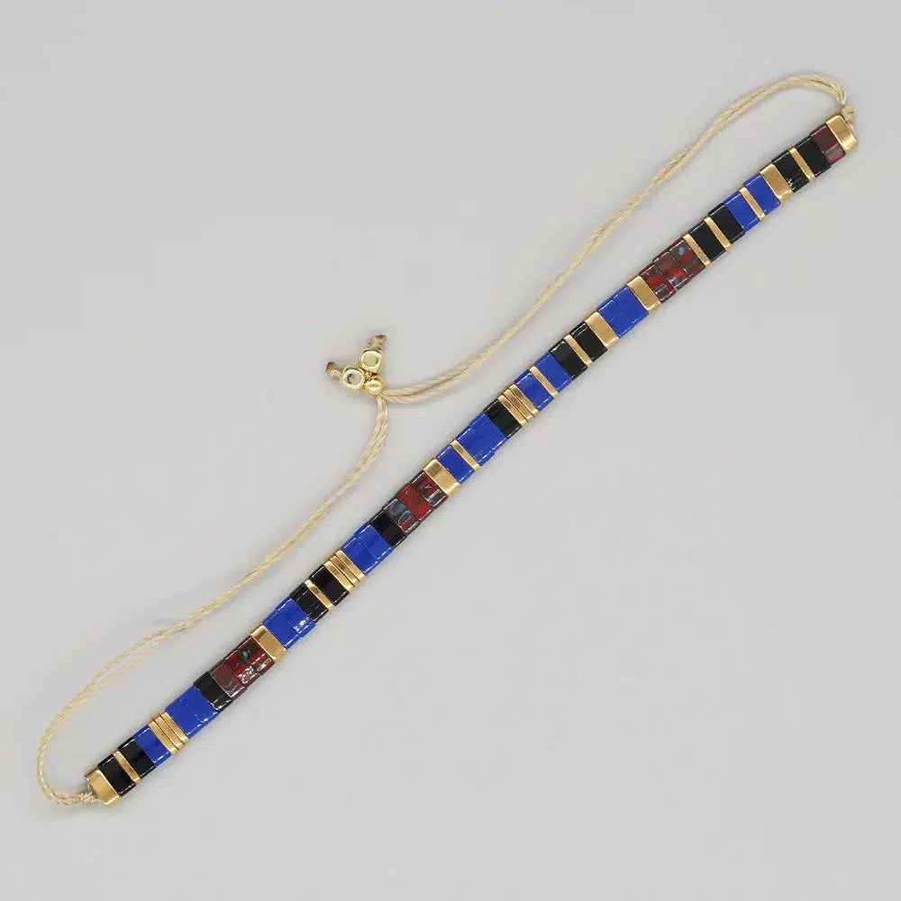 Bohemian Tila Beads Adjustable Bracelet