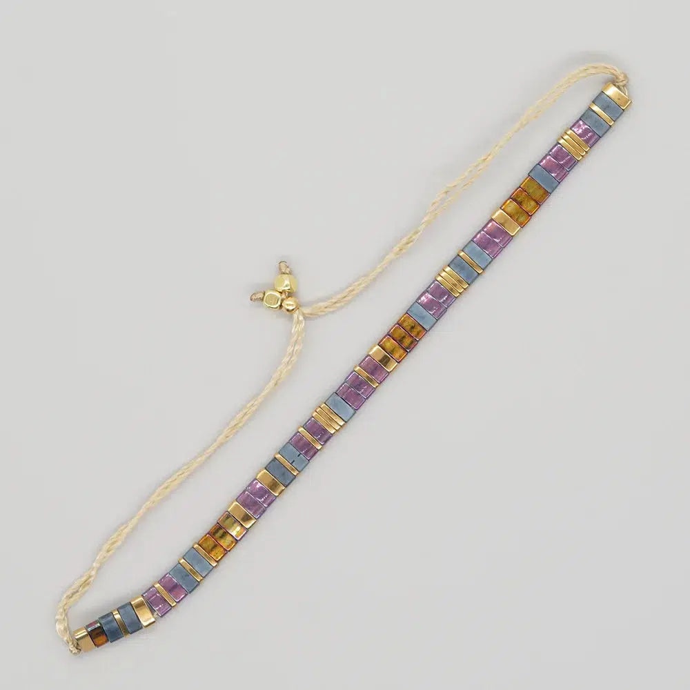 Bohemian Tila Beads Adjustable Bracelet