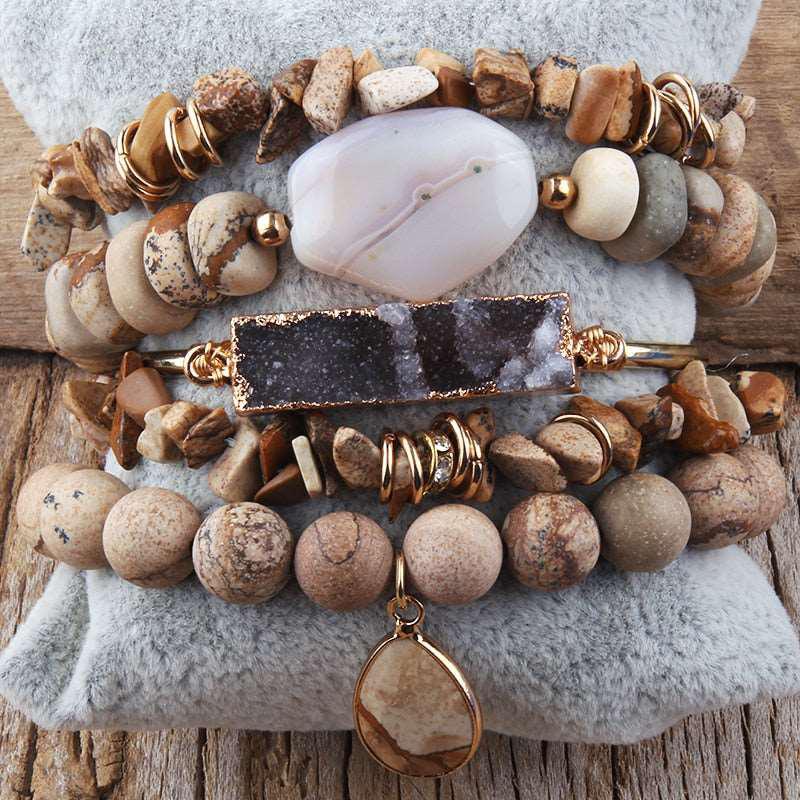 Boho Beaded Bracelet Sets 5pc Stack Bracelets