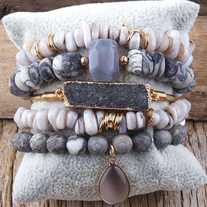 Boho Beaded Bracelet Sets 5pc Stack Bracelets