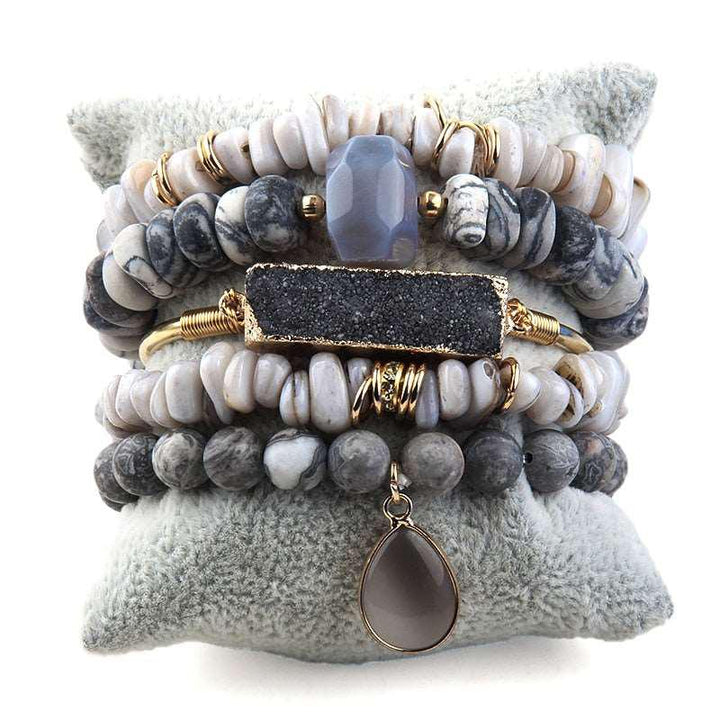 Boho Beaded Bracelet Sets 5pc Stack Bracelets