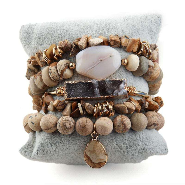 Boho Beaded Bracelet Sets 5pc Stack Bracelets