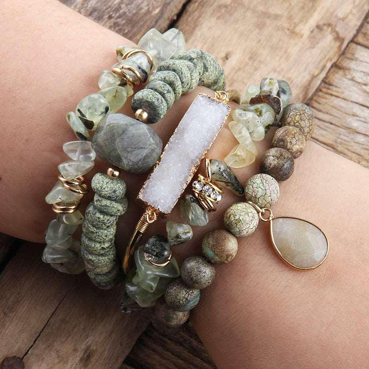 Boho Beaded Bracelet Sets 5pc Stack Bracelets