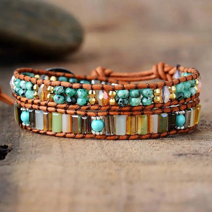 Boho Crystal Wrap Bracelet