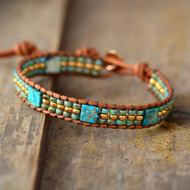 Boho Women Leather Wrap Bracelet