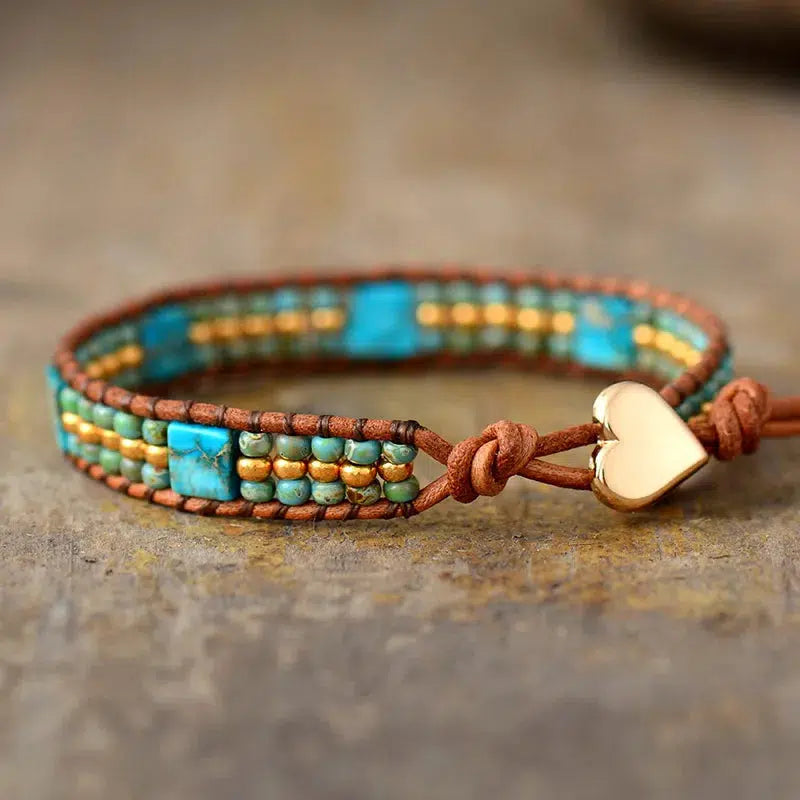 Boho Women Leather Wrap Bracelet