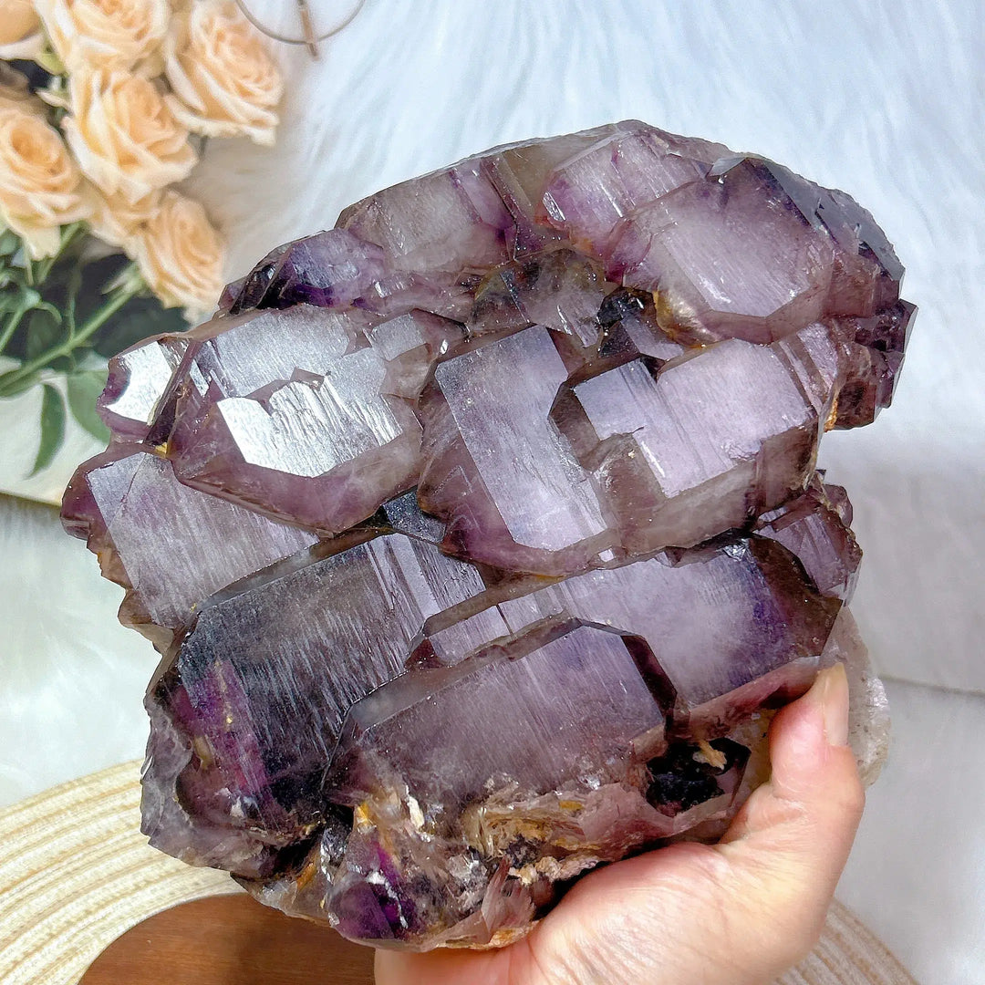 Brazilian Amethyst Cluster Large Skeletal Raw Point Rare Large Size