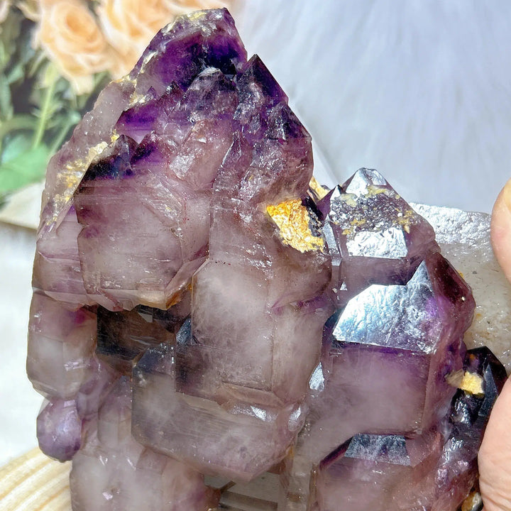 Brazilian Amethyst Cluster Large Skeletal Raw Point Rare Large Size