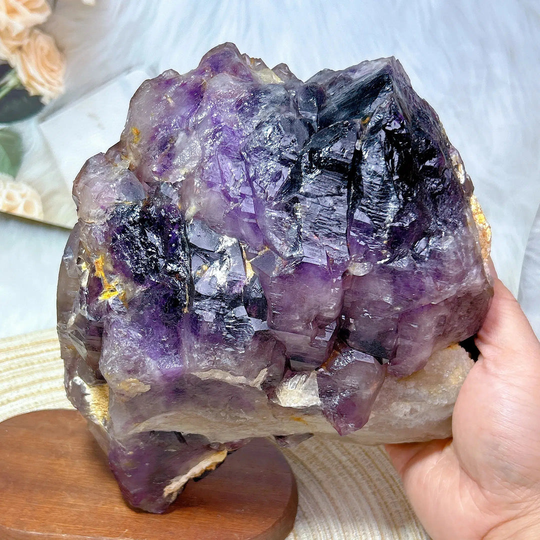 Brazilian Amethyst Cluster Large Skeletal Raw Point Rare Large Size