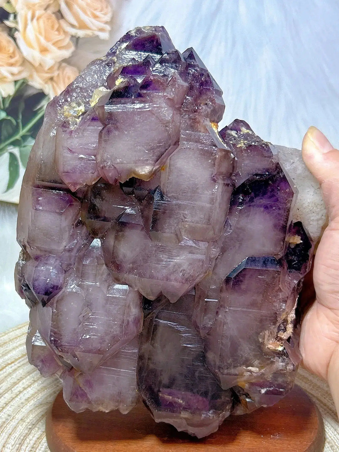 Brazilian Amethyst Cluster Large Skeletal Raw Point Rare Large Size