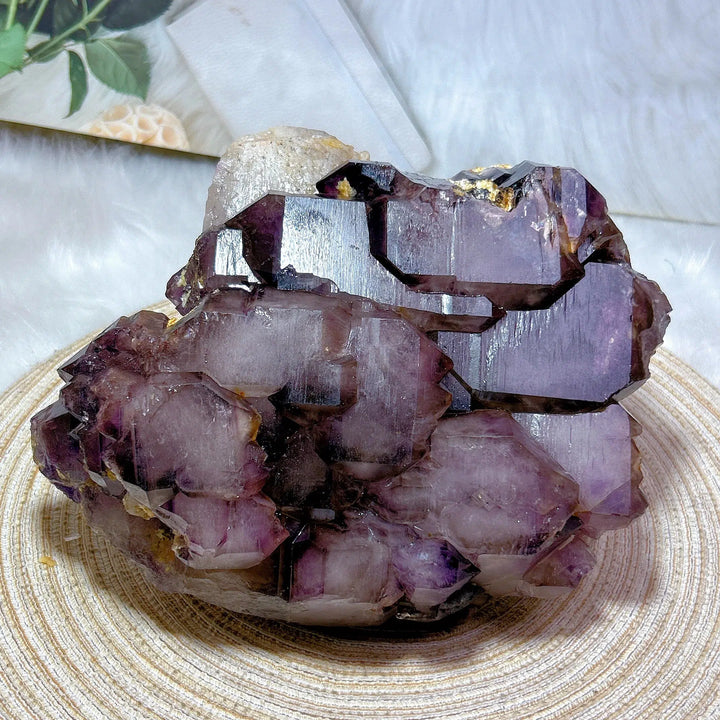 Brazilian Amethyst Cluster Large Skeletal Raw Point Rare Large Size