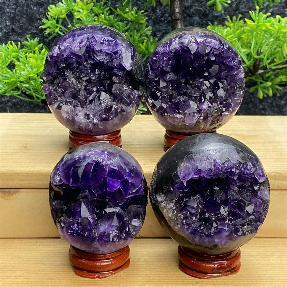 Brazilian Amethyst Drusy Sphere