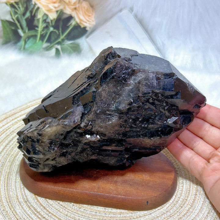 Brazilian Black Quartz Skeletal Cluster