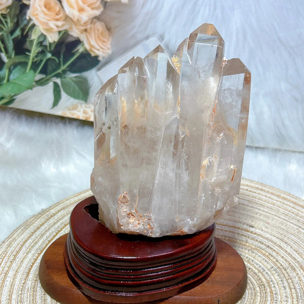 Brazilian Rainbow Clear Quartz 5 Point Tower