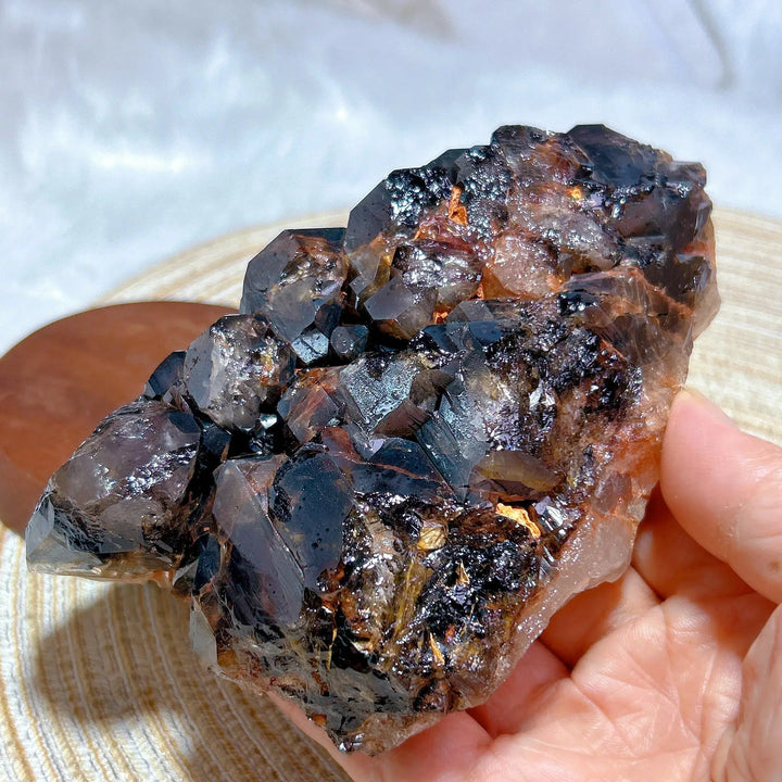 Brazilian Skeletal Black Quartz Cluster