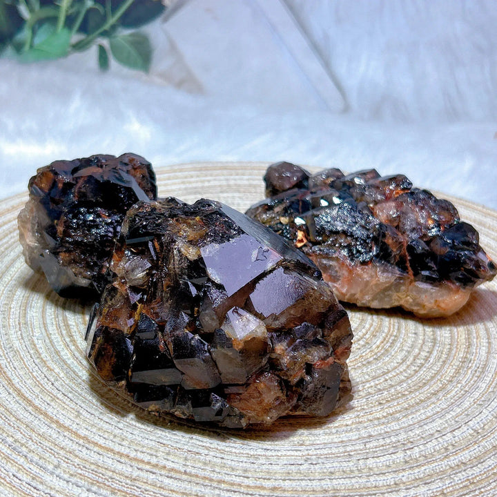 Brazilian Skeletal Black Quartz Cluster