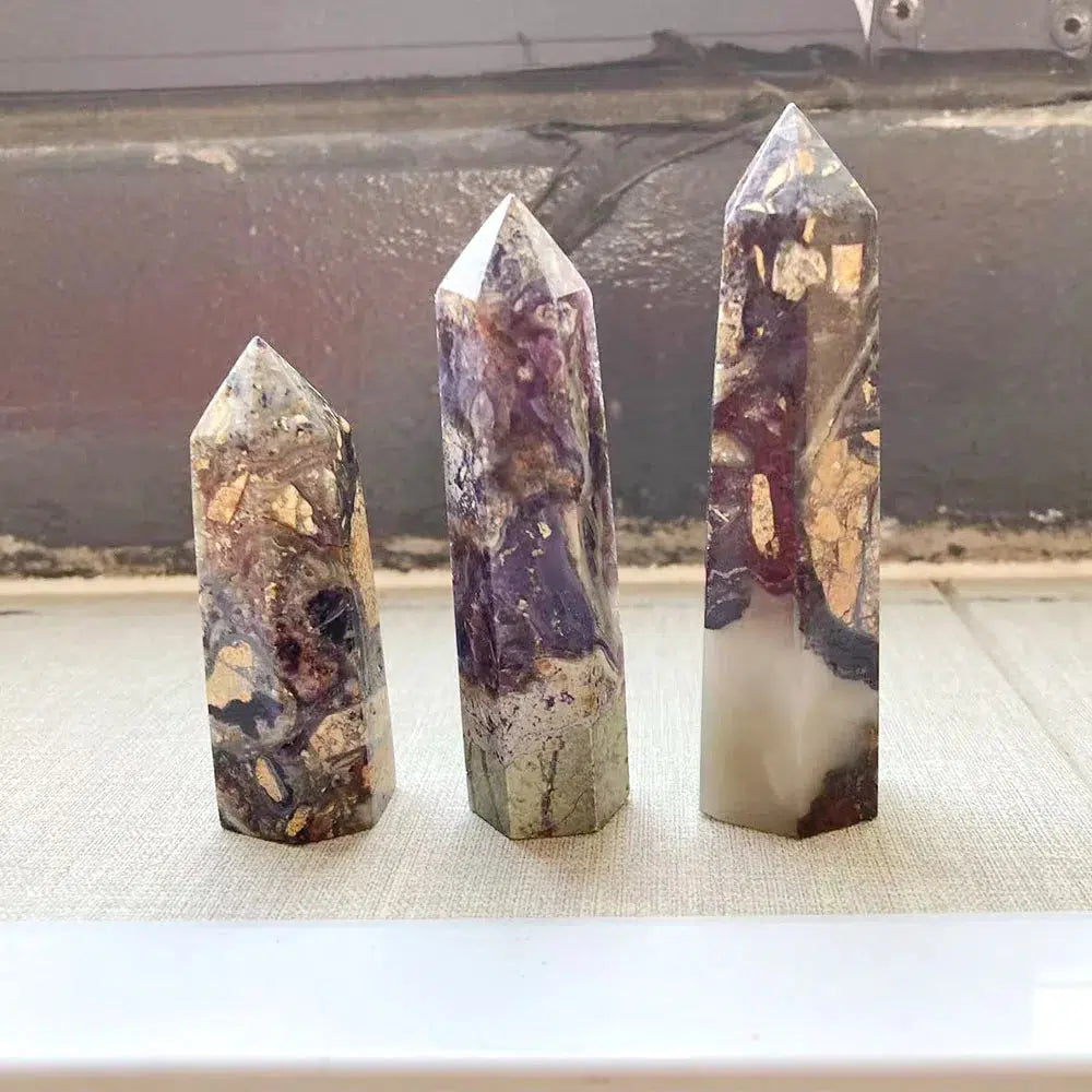 Brecciated Fluorite Jasper Tower