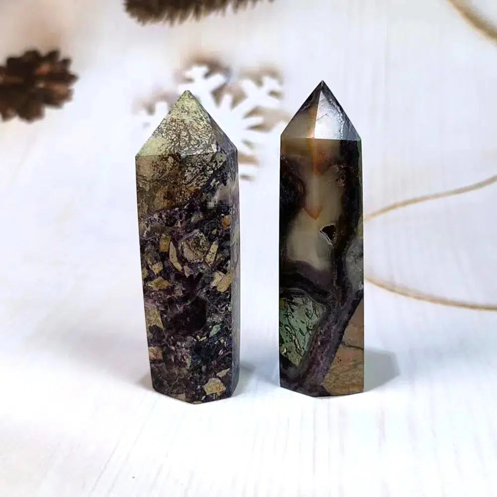 Brecciated Fluorite Jasper Tower