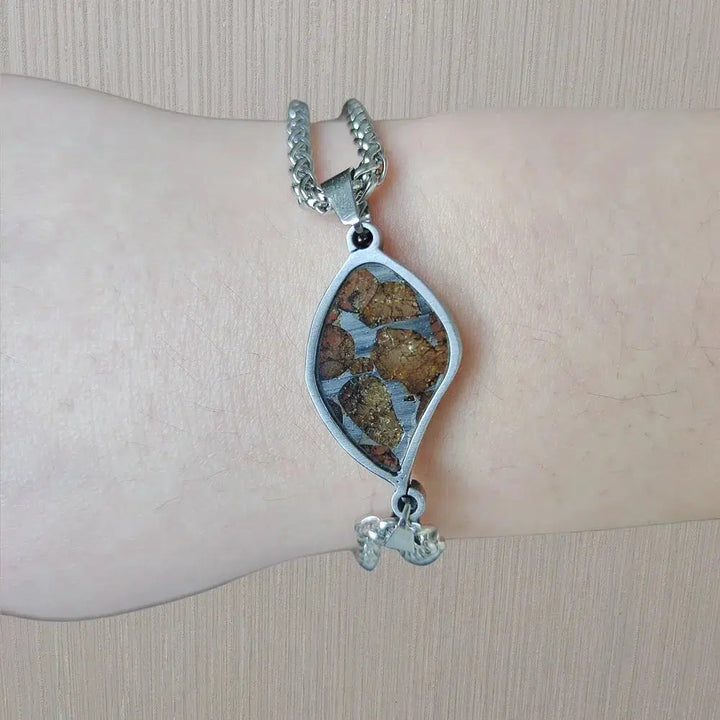 Brenham Olivine Meteorite Bracelet