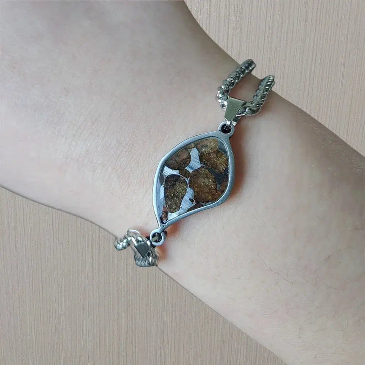 Brenham Olivine Meteorite Bracelet